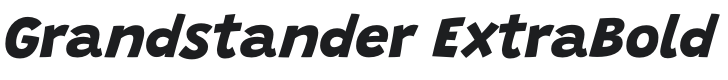 Grandstander ExtraBold Italic Font Preview
