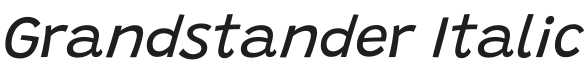 Grandstander Italic Font Preview