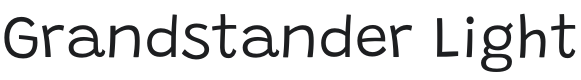 Grandstander Light Font Preview