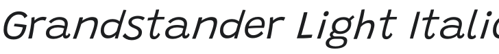 Grandstander Light Italic Font Preview