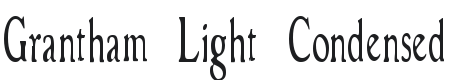 Grantham Light Condensed Font Preview