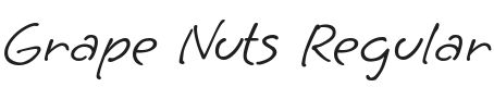 Grape Nuts Font Preview