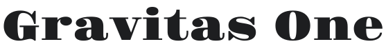 Gravitas One Font Preview