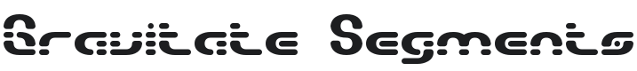 Gravitate Segments BRK Font Preview