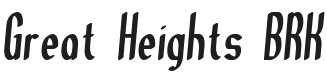 Great Heights Font Preview