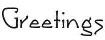 Greetings Font Preview