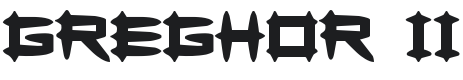 Greghor II Font Preview