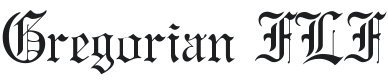 Gregorian FLF Font Preview