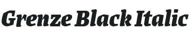 Grenze Black Italic Font Preview