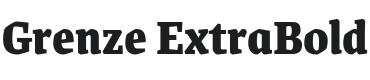 Grenze ExtraBold Font Preview