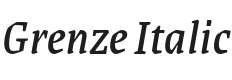 Grenze Italic Font Preview