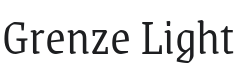 Grenze Light Font Preview