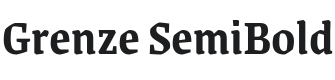 Grenze SemiBold Font Preview