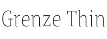 Grenze Thin Font Preview