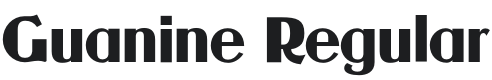 Guanine Font Preview