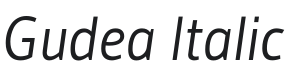 Gudea Italic Font Preview