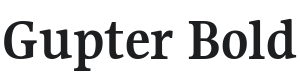 Gupter Bold Font Preview