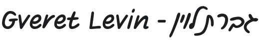 Gveret Levin Font Preview