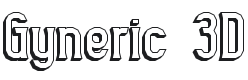 Gyneric 3D BRK Font Preview