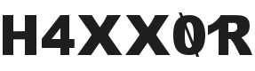 H4XX0R Font Preview