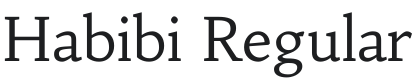 Habibi Font Preview