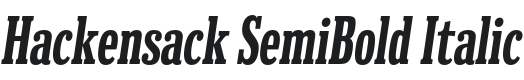 Hackensack SemiBold Italic Font Preview