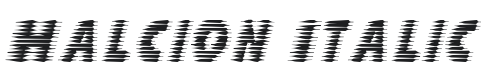 Halcion Italic Font Preview