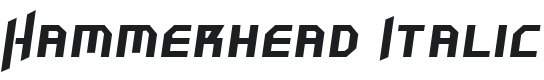 Hammerhead Italic Font Preview