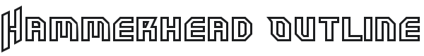 Hammerhead Outline Font Preview