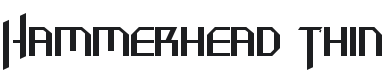 Hammerhead Thin Font Preview