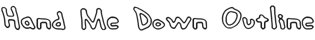 Hand Me Down O -BRK- Font Preview