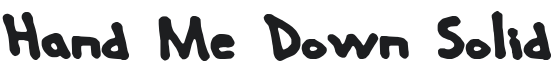 Hand Me Down Font Preview