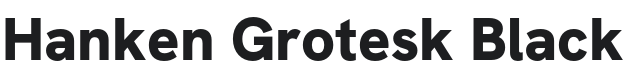 Hanken Grotesk Black Font Preview