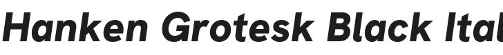 Hanken Grotesk Black Italic Font Preview
