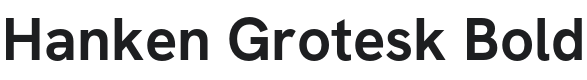 Hanken Grotesk Bold Font Preview