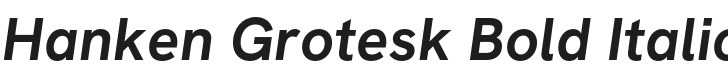 Hanken Grotesk Bold Italic Font Preview