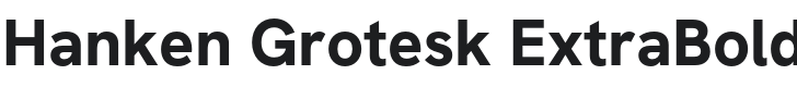 Hanken Grotesk ExtraBold Font Preview