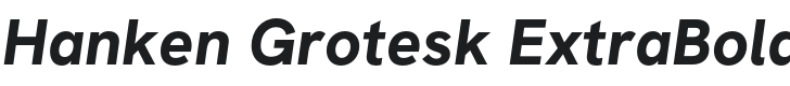 Hanken Grotesk ExtraBold Italic Font Preview
