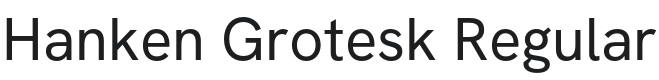 Hanken Grotesk Font Preview