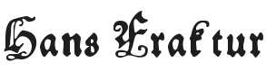 Hans Fraktur Font Preview