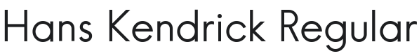 Hans Kendrick Font Preview