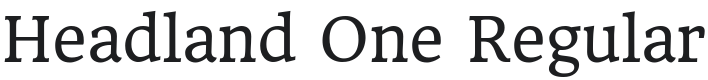 Headland One Font Preview