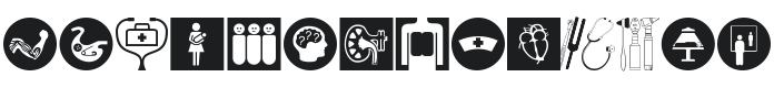 Healthcare Symbols Font Preview