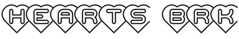 Hearts Font Preview