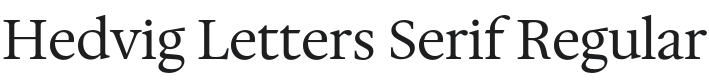 Hedvig Letters Serif Font Preview