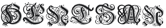 Hentzau Initials Font Preview