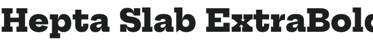 Hepta Slab ExtraBold Font Preview