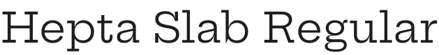 Hepta Slab Font Preview