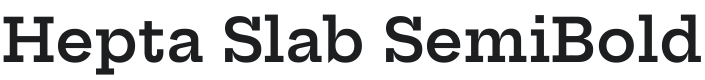 Hepta Slab SemiBold Font Preview