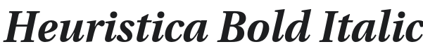 Heuristica Bold Italic Font Preview